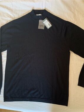 Geoffrey Beene Silk blend Black Turtleneck Sweater